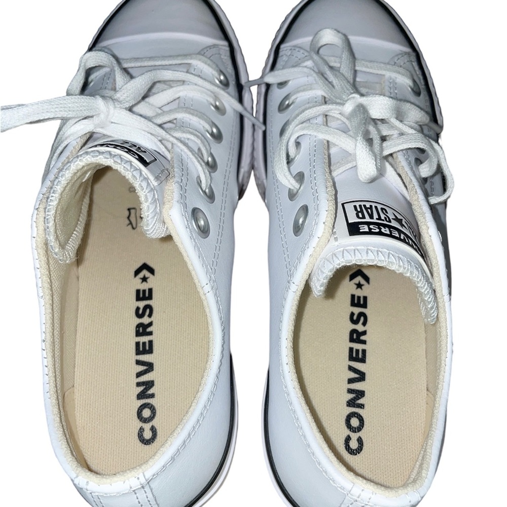 NWT Converse Women’s All Star Leather Platform Sneakers - Picture 9 of 11